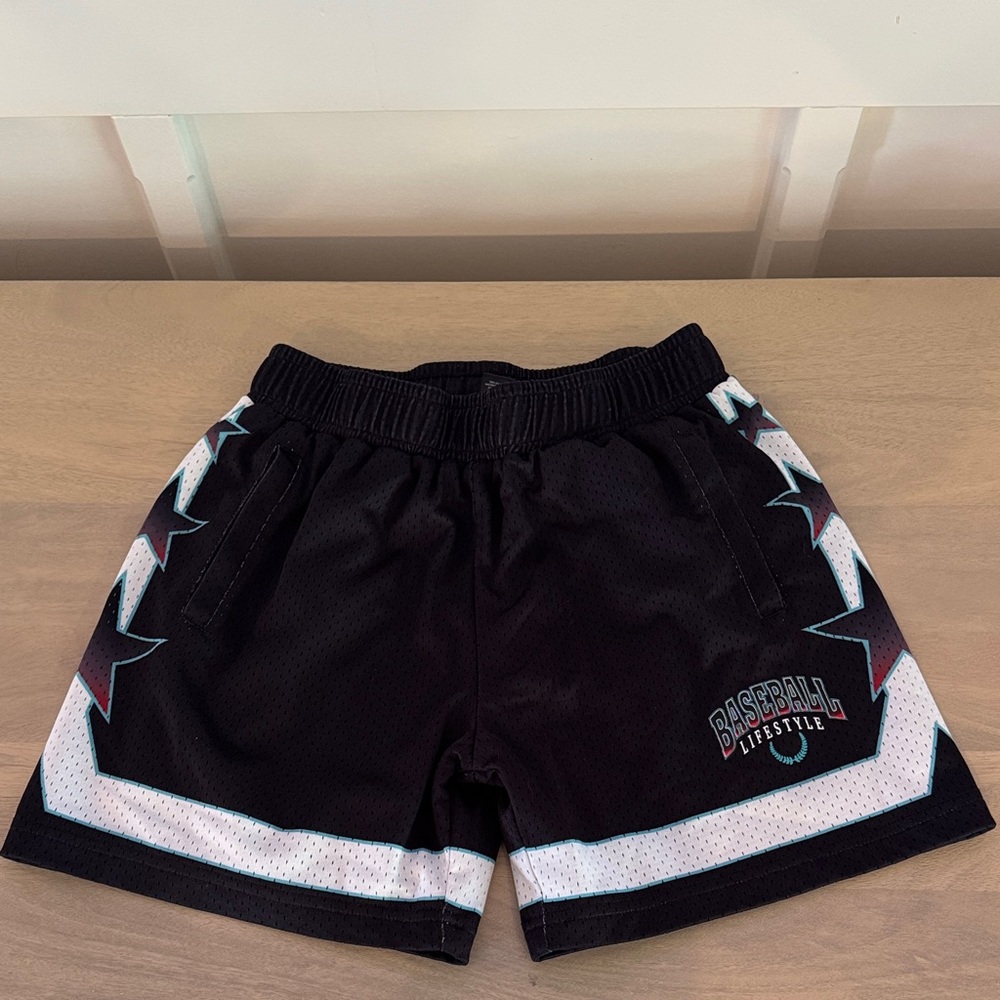 Kids Black Star Shorts